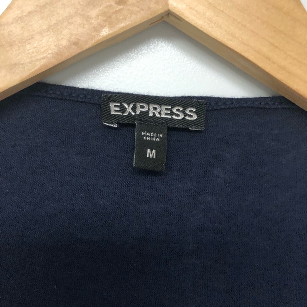 Express Blue Medium Ruffled Tank Top - Picture 2 of 4
